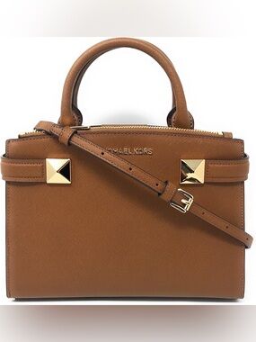 Michael Kors Brown Leather Top-Handle Satchel